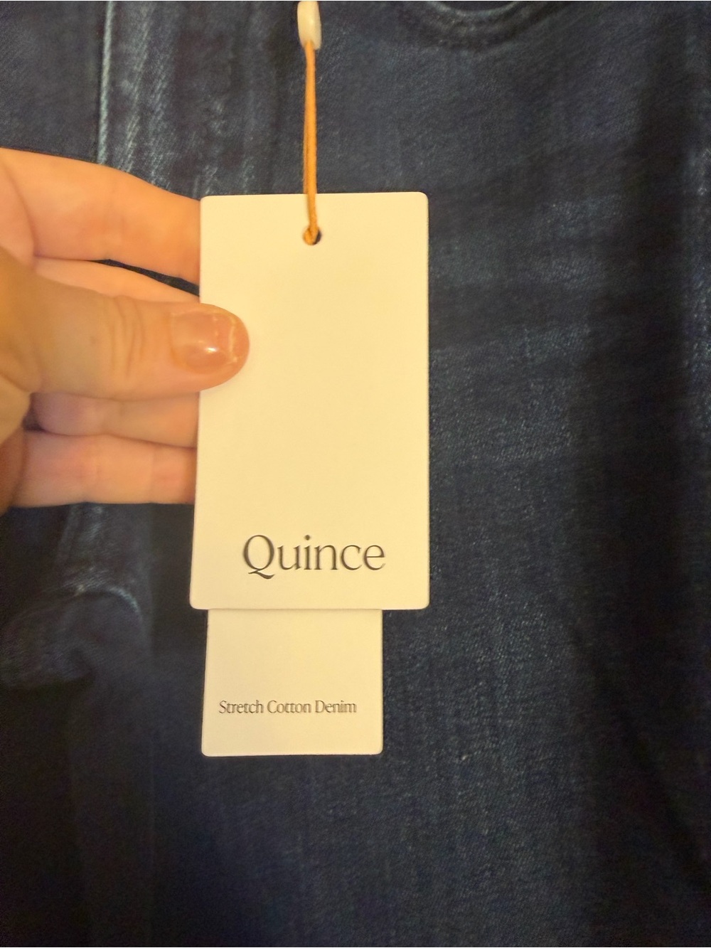 Quince Stretch Cotton Denim Top - Indigo Blue